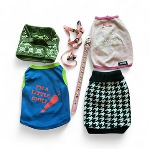 Pet Clothing XS Dog Accessories Sweaters, Harness & Collar